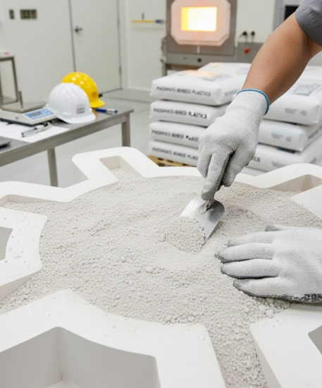 Phosphate bonded castables